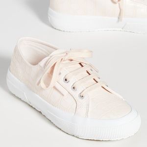 Superga Pink Croc Sneakers SZ 7